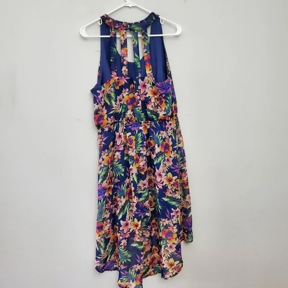 G:21 women flowy dress floral pattern size Large Asymmetrical Dress L - Picture 9 of 13